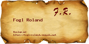 Fogl Roland névjegykártya